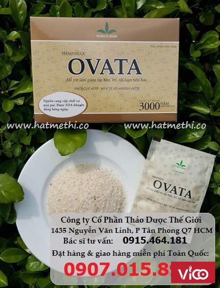 Thảo dược Ovata trị táo bón, hội chứng ruột kích thích