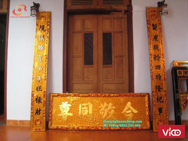 Mẫu hoành phi, câu đối gỗ đẹp chất lượng uy tín - Tuổi thọ trên 50 năm