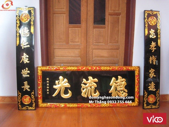 Mẫu hoành phi, câu đối gỗ đẹp chất lượng uy tín - Tuổi thọ trên 50 năm