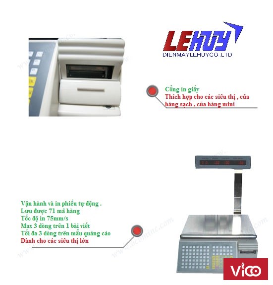 Cân điện tử in tem phiếu TMAA5D 30kg