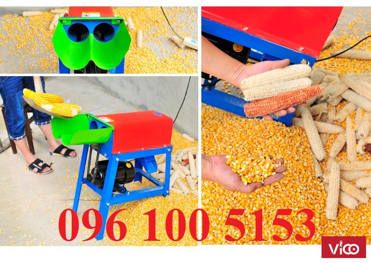 Máy tách hạt ngô mini chạy điện 2 cửa nạp giá rẻ nhất ở đâu