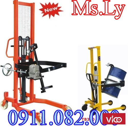 Cung cấp xe nâng quay đổ phuy 350Kg, xe nâng di chuyển phuy 250-350-500Kg,... hàng nhập khẩu