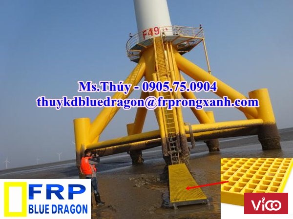 Tấm lát sàn, thang máng cáp frp cách điện, kháng hóa chất, frp grating, 0905750904