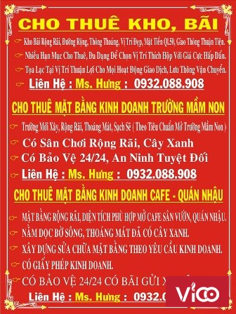 Cho thuê mặt bằng kinh doanh Cafe, quán nhậu