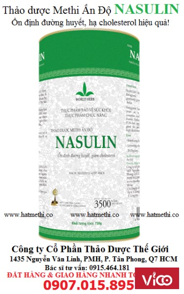 Hạ cholesterol, ổn định đường huyết bằng Thảo dược Methi Nasulin