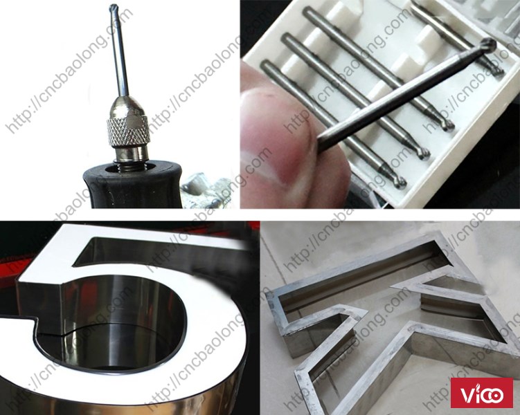 máy uốn chân chư inox- tôn, chữ quảng cáo