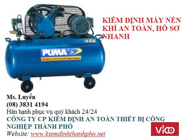Kiểm định máy nén khí an toàn hồ sơ nhanh