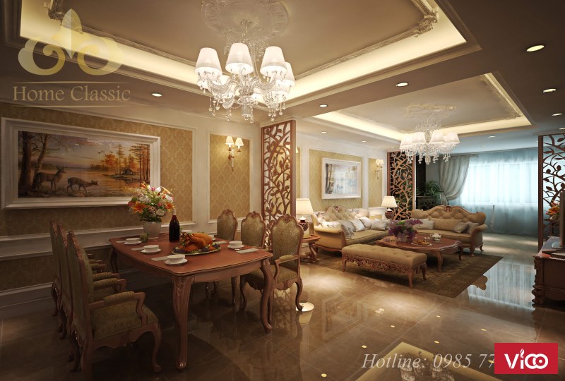 Thi công nội thất tân cổ điển sang trọng 0505
