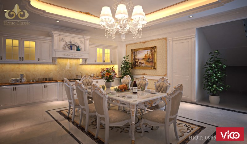 Thiết kế nội thất biệt thự tân cổ điển 0505