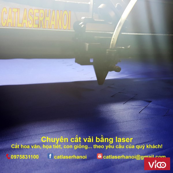Cắt vải bằng laser, cắt con giống thêu bằng laser tại hà nội