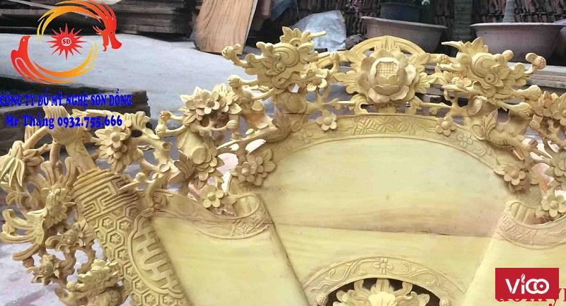 Cuốn thư thờ gỗ cho tư gia phổ biến hiện nay