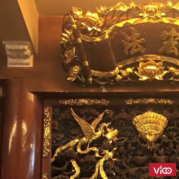 Cuốn thư thờ gỗ cho tư gia phổ biến hiện nay