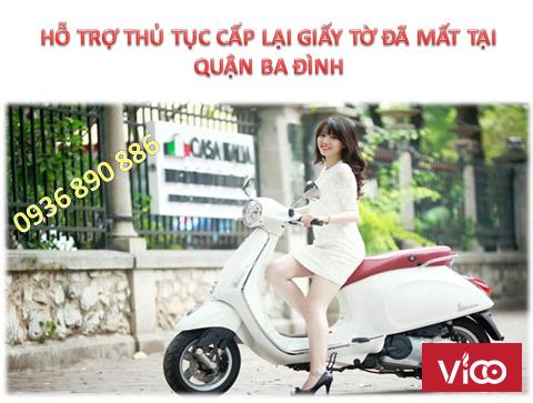 Hỗ trợ thủ tục cấp lại giấy tờ đã mất tại quận Ba Đình