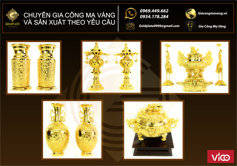 Gia công mạ vàng Quà tặng mạ vàng Quà tết 2018