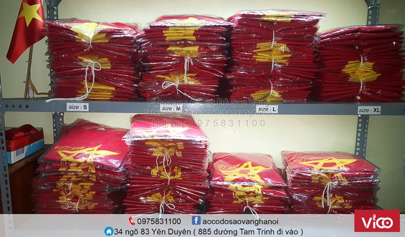 Sản xuất và buôn bán Áo cờ đỏ sao vàng, áo cờ tại Hà Nội