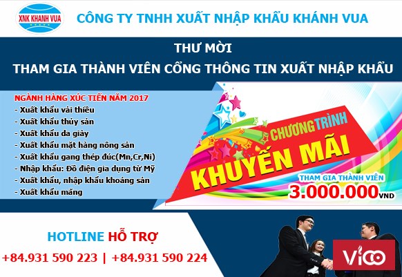 Công ty xuất nhập khẩu Khánh VUA Hải Phòng