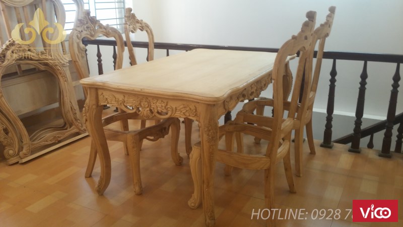 Bàn ghế ăn phong cách tân cổ điển cổ điển 62