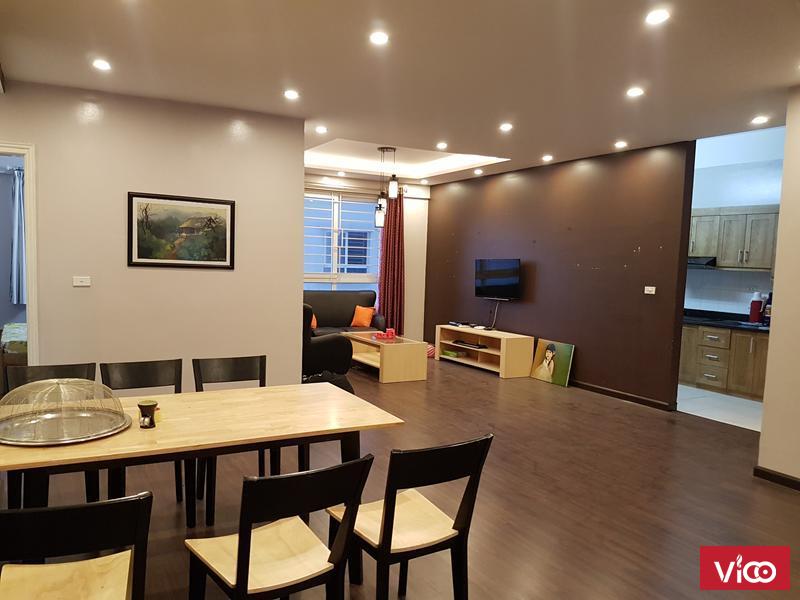 Cho thuê cc cao cấp 25 Lạc Trung 140m2 3pn đủ đồ