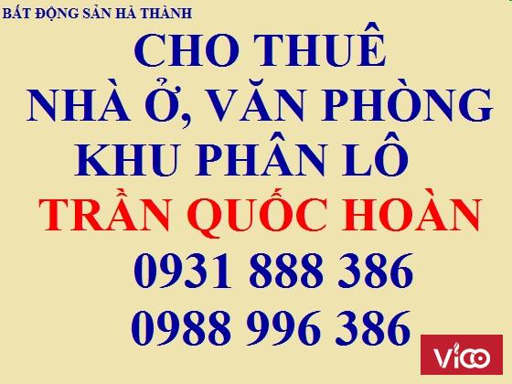 Nhà ngõ 6 Trần Quốc Hoàn, Dt 65m2 xây 5T, đường 6m, giá 16tr/th