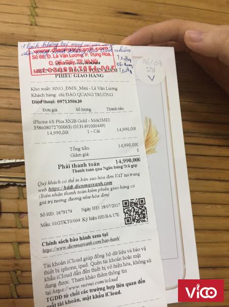 Bán 6s plus 32g gold nguyên seal chưa active TGDD