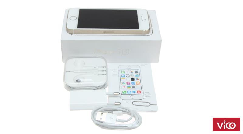 Bán Iphone 5S 16G bản quốc tế, mầu trắng, đầy đủ phụ kiện, giá 2.350.000đ