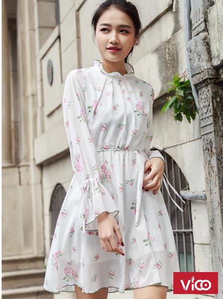 Đầm xòe floral đẹp