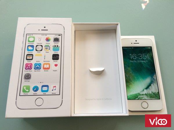 IPhone 5S Silver 16Gb Quốc Tế ZIN ALL100 vỏ zin, màn zin, main zin