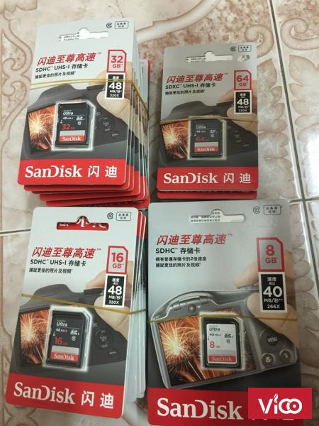 Thẻ nhớ Sandisk SD, CF cho máy ảnh, máy quay