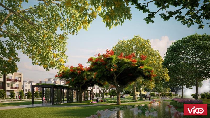 Nhà vườn MIDORI PARK tại trung tâm thành phố mới thanh toán trong vòng 7 năm.