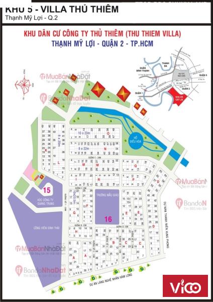 Bán đất biệt thự thủ thiêm thạnh mỹ lợi gần sông sài gòn 322m2 50 triệu/m2 chính chủ