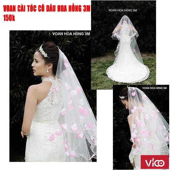 Voan cô dâu xinh, nhiều mẫu đẹp, đa dạng, phù hợp với nhiều kiểu tóc