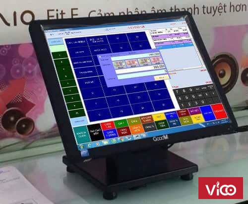 Bộ sản phẩm máy cảm ứng dùng tính tiền quản lý công nợ .menu