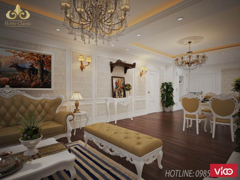 Thiết kế nội thất phòng khách tân cổ điển 2011,
