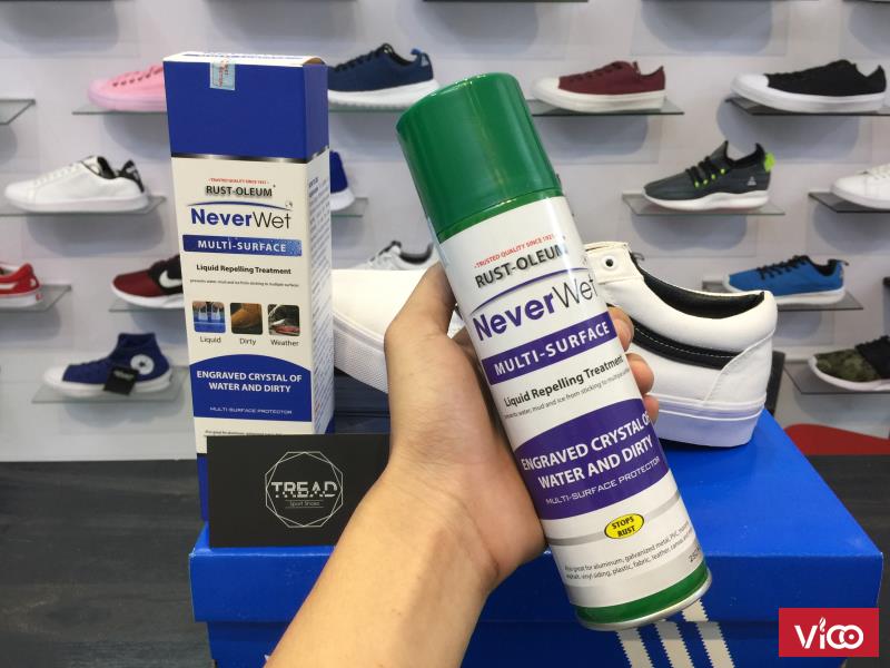 Chai xịt nano chống thấm nước Neverwet dành cho giày