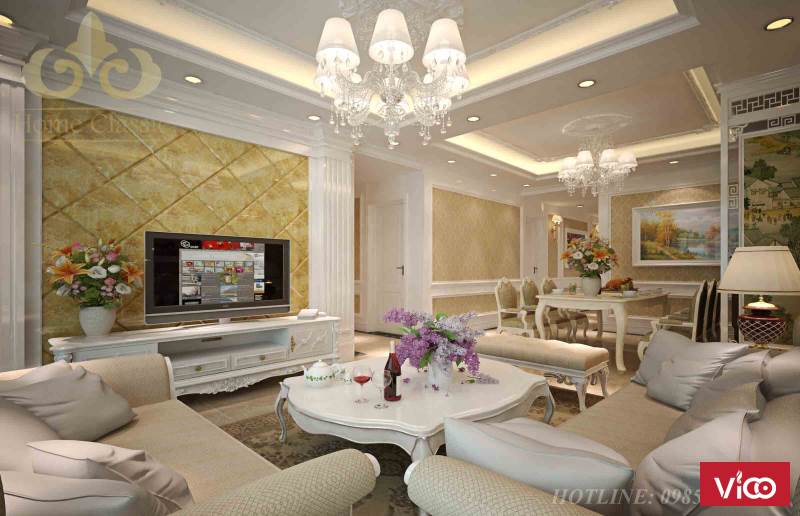Thiết kế nội thất tân cổ điển tại chung cư độc đáo tiện nghi 2511