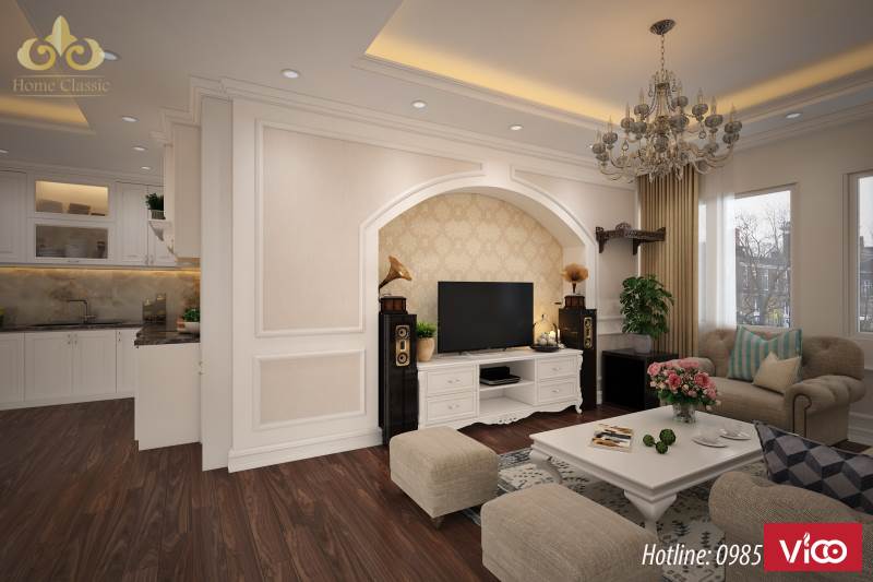 Thiết kế nội thất tân cổ điển tại chung cư độc đáo tiện nghi 2811