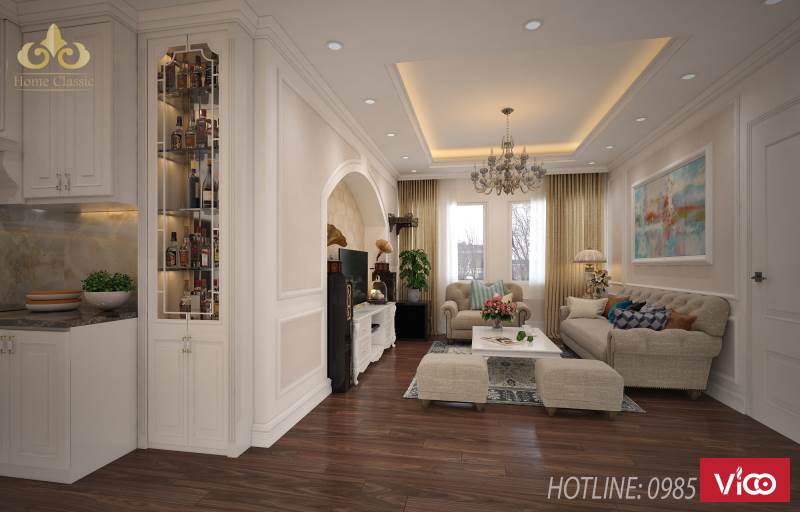 Xu hướng thiết kế nội thất chung cư tân cổ điển độc đáo, tiện nghi 2911
