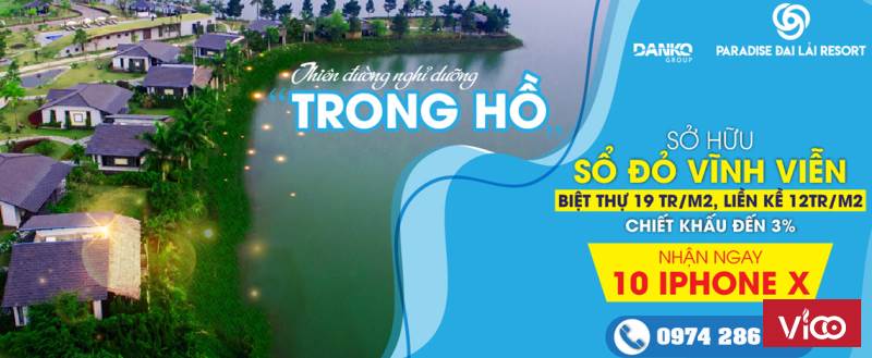Paradise Đại Lải Resort Thiên đường nghỉ dưỡng trong hồ