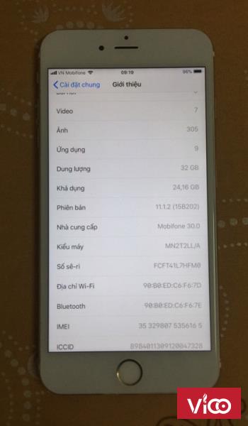 Iphone 6S Plus 32Gb Gold trả trước 999k nhận máy dùng luôn