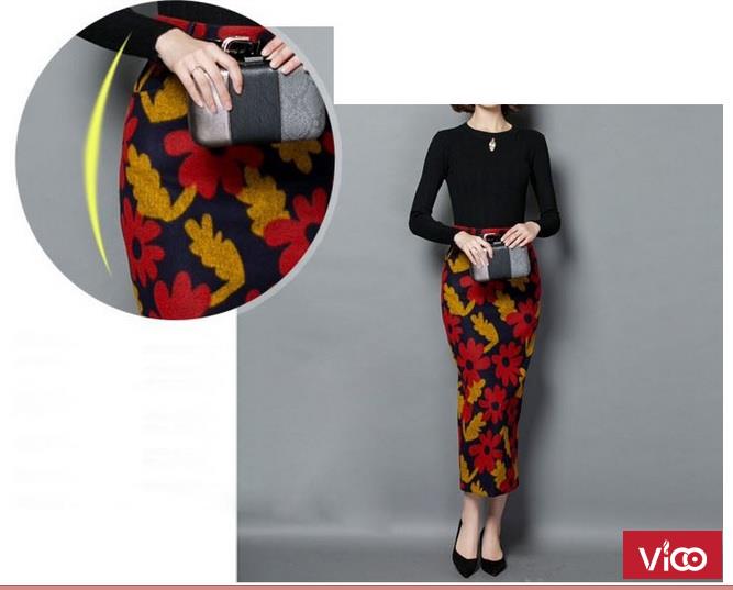 Chân váy hoa chân váy dạ 여성 패션 2018 Hàng nhập Hàn Quốc