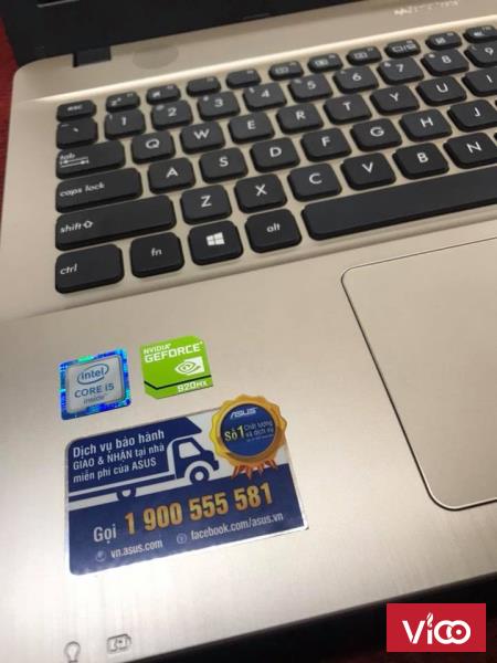 Laptop Asus X541UV core i5 6198DU ram 4g hdd 500g vga rời 2g win 10 bản quyền bhh 12th