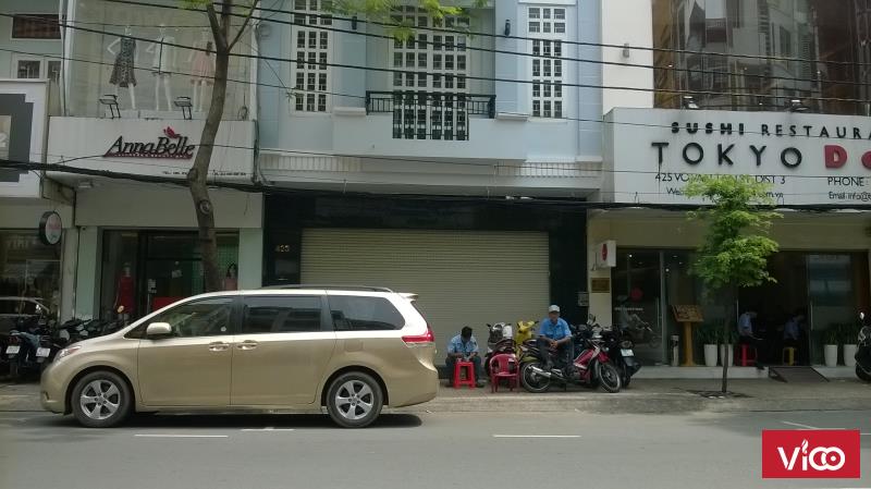 Cho thuê mặt bằng nhà mặt tiền đường Võ Văn Tần, Quận 3 6.7m x 17m, tầng trệt, gần Cao Thắng...