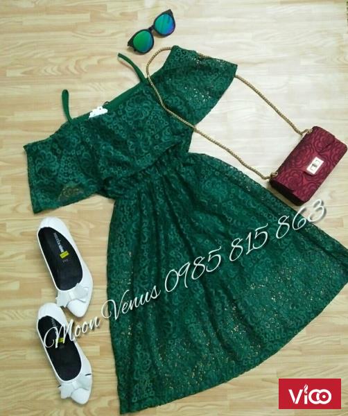 Đầm ren Quảng Châu cao cấp