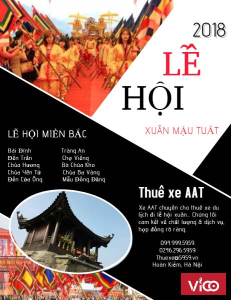 Cho thuê xe đi lễ hội 2018 tại Hà Nội Công ty du lịch AAT