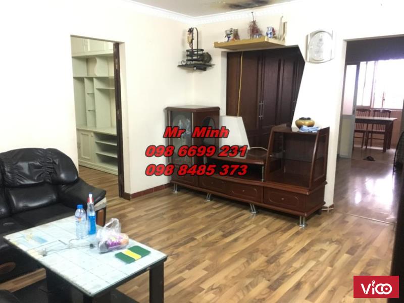 Cho thuê căn hộ tầng 2 tập thể Bách Khoa, Nguyễn Hiền, 60m2 ,2 pn, đủ đồ, 6tr/tháng