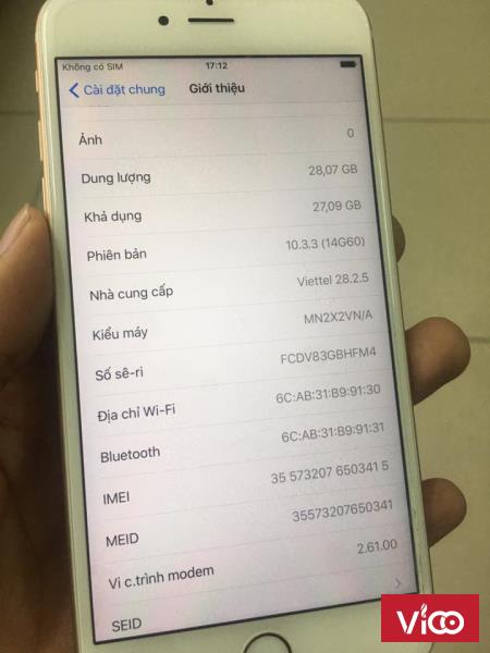 Bán 6s plus 32gb gold VN, bhanh 12.2018, ios10 giá 9tr6