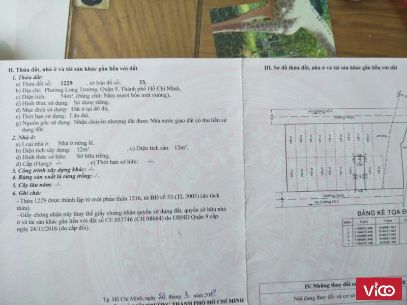 Bán đất đường Nguyễn Duy Trinh, hướng Nam 1,7 tỷ