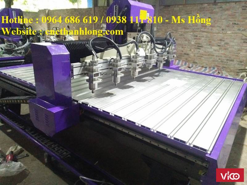 Máy điêu khắc tranh 6 đầu, máy đục gỗ cnc 6 đầu chất lượng tại Hải Phòng