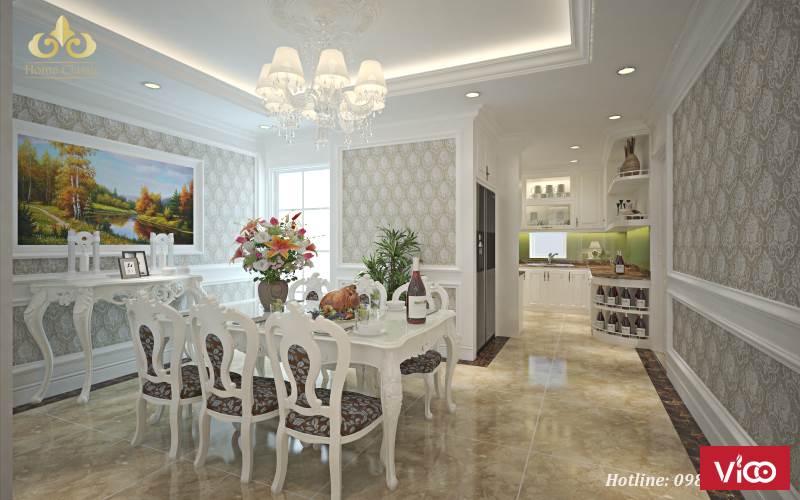 Thiết kế nội thất tân cổ điển tại chung cư Tây Hồ 0505