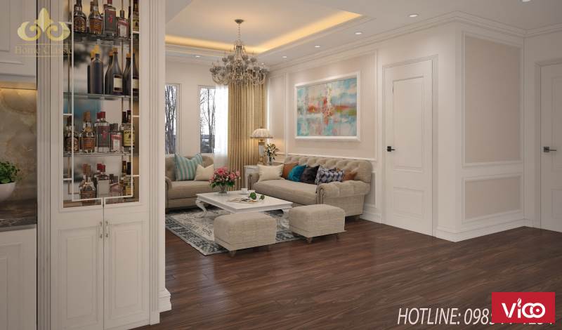 Thi công nội thất chung cư phong các châu âu 0505